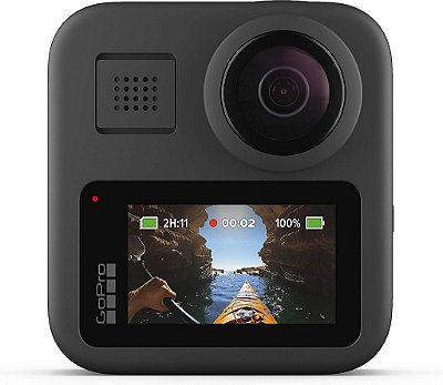 GoPro MAX - Câmera 360 à prova d'água + Câmera tradicional com tela sensível ao toque, vídeo HD esférico 5.6K30, fotos 360 de 16.6MP, transmissão ao vivo em