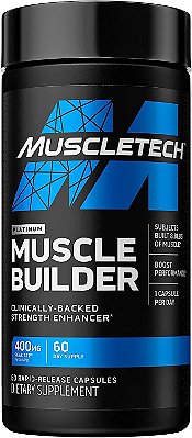 Suplementos para Construção Muscular MuscleTech para Homens e Mulheres - Impulsionador de Óxido Nítrico e Ganho Muscular com 400mg de ATP Pico para Força Aprimorada, 60 Cápsulas