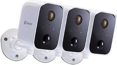 Câmera de segurança sem fio Swann CoreCam, 1080P HD para uso interno/externo, conversa bidirecional e sirene, detecção de movimento por calor, visão noturna, IP65, 24/7