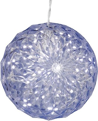 Vickerman 30 luzes 6 esfera de cristal branca fria LED