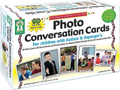 Cartões de Conversa Fotográfica - Cartões de Flash Emocionais Sociais para Crianças com Autismo e Asperger, Prática de Habilidades Comportamentais e de Comunicação, Jogos Educacionais para Pré-Escola (90