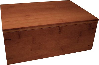 Caixa de armazenamento de bambu de 11 da Trademark Innovations (marrom)