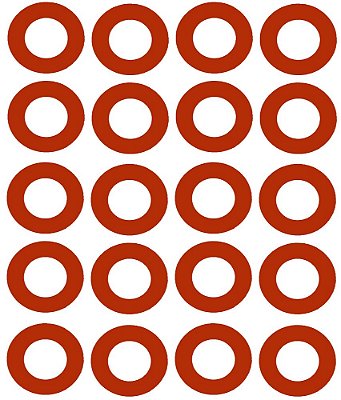 Anel de Vedação de Borracha Vermelha Sterling Seal CRG7237.300.125.150X20, 3,5 de diâmetro interno, tamanho de 3 para canos, 1/8 de espessura, classe de