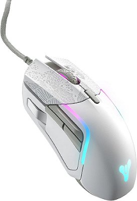 Mouse para jogos SteelSeries Rival 5 com iluminação RGB PrismSync e 9 botões programáveis – FPS, MOBA, MMO, Battle Royale – Sensor Óptico TrueMove Air de 18.000 CPI – Design Edição Limitada Destiny 2