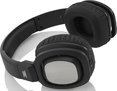 Fones de ouvido over-ear premium JBL J88i com drivers JBL, protetores auriculares rotativos e microfone - Preto