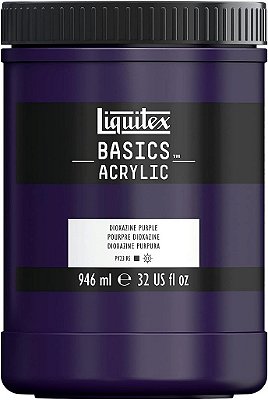 Tinta acrílica Liquitex BASICS, 946ml (32 onças), pote de Dioxazina Roxa