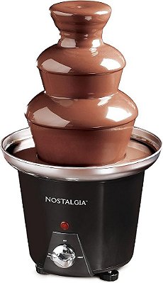 Máquina de Fondue de Chocolate Elétrica de 3 Camadas Nostalgia para Festas - Derrete Queijo, Queso, Doces e Licores - Mergulha Morangos, Maçãs, Vegetais e Mais -
