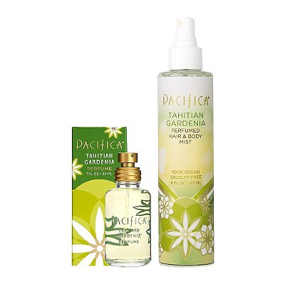 Pacifica Beauty | Perfume em Spray Gardenia Tahitiana + Spray de Cabelo e Corpo Gardenia Tahitiana | Cheiro de Gardenia | 100% Vegano e Livre de Crueldade | Fragrância Limpa e Perfume