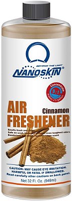 Aromatizante de Ar Concentrado Nanoskin - CANELA - Emite Fragrância Perfumada com Eliminador de Odores no Ar para Renovar o Interior | Diluição Ajustável de até 9:1 | para Automóveis, Casa