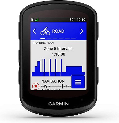 Garmin Edge 840 Solar, Computador de ciclismo GPS com carregamento solar, tela sensível ao toque e botões, coaching adaptativo direcionado, navegação avançada e mais.