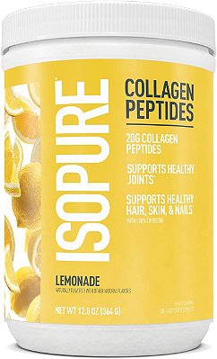 Pó de Peptídeos de Colágeno Isopure, 14 Porções, Sem Sabor, com Vitamina C, com Biotina