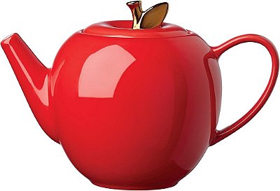 Chaleira de maçã Knock On Wood da Kate Spade New York, tamanho único, vermelho.