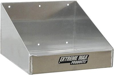 Suporte organizador de armazenamento para trailer de corrida fechado, loja, garagem e armazenamento com caixa de pano de limpeza Extreme Max 5001.6032 em alumínio.