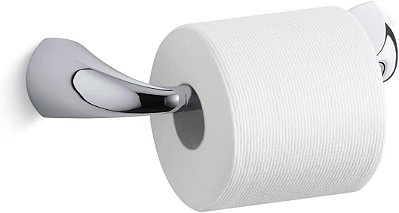 Suporte para papel higiênico KOHLER, suporte para papel higiênico de banheiro, Coleção Alteo, Cromado Polido, K-37054-BN
