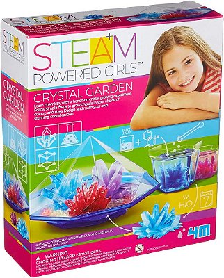 4M Toysmith, STEAM Powered Girls Crystal Garden, Química DIY Brinquedo Stem, para Meninas de 10 anos ou mais.