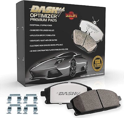 Pastilhas de Freio de Carbono Cerâmico Dash 4 CFD1609 Optimizer com Hardware para Melhor Desempenho em Esportes.