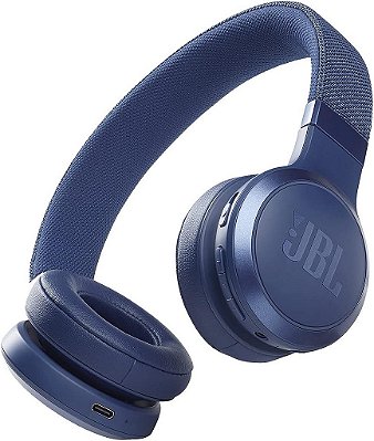 Fones de Ouvido JBL Live 460NC - Sem Fio On-Ear com Cancelamento de Ruído, Longa Duração de Bateria e Controle por Assistente de Voz - Azul, Médio