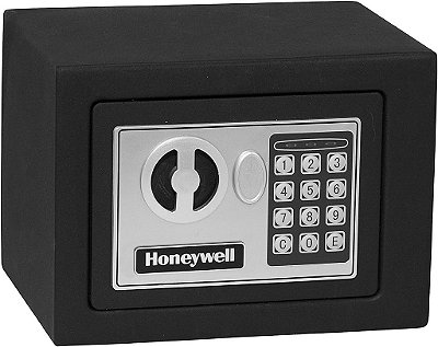 Cofre de aço Honeywell Safes & Door Locks 5005 com fechadura digital, 0,17 pés cúbicos, preto