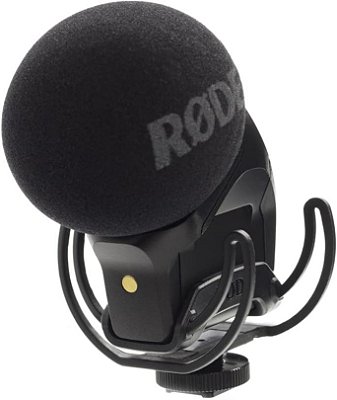 Microfone estéreo Rode VideoMic Pro Rycote para montagem em câmera, preto