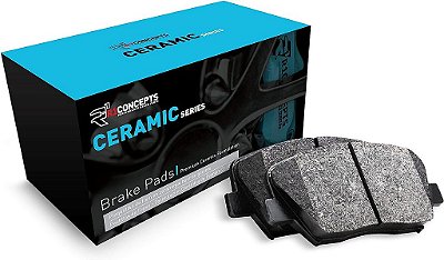 Pastilhas de Freio Traseiras da Série Cerâmica R1 Concepts com Calços de Borracha e Aço | Serve nos modelos Lexus SC300 (1992-2000), Lexus SC400 (1992-2000), Lexus GS300 (1993-199