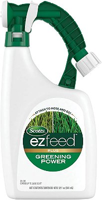 Scotts EZ Feed Plus Greening Power: 2.000 pés quadrados, Funciona rapidamente, Fertilizante para Gramados Verdes, Use em Todos os Tipos de Grama, 32 oz.