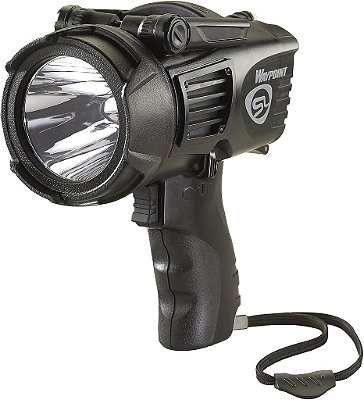 Lanterna de mão Streamlight 44902 Waypoint com 550 lumens LED e cabo de alimentação de 12 volts DC e suporte de polímero, preto, caixa
