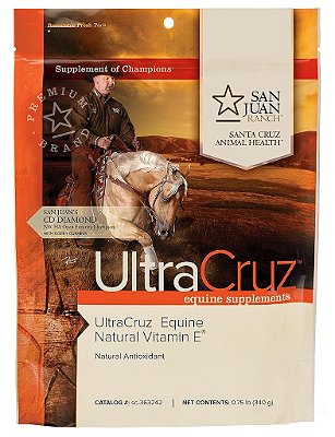 Suplemento de Vitamina E Natural UltraCruz para Equinos, Pó de 0,75 lb (Fornecimento para 30 Dias)