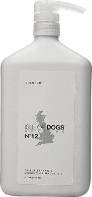 Xampu para Cachorros de Óleo de Prímula Noturno de Grau Veterinário Isle of Dogs Coature No. 12 para Pele Irritada ou Sensível, 1 litro