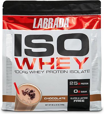 Nutrição Labrada ISO Whey Isolate Chocolate 5 Libras de Proteína