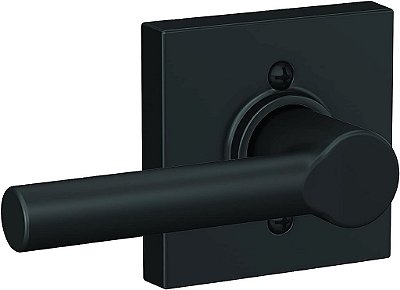 Maçaneta Broadway Schlage F170 BRW 622 COL com acabamento Collins, para porta falsa sem fechadura, preto fosco
