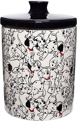 Enesco Disney Cerâmica 101 Dálmatas Pote de Guloseimas Cookie Jar, 7.25 Polegadas, Multicolorido