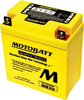 Nova bateria MotoBatt DB Electrical MB3U para Motobatt 3.8Ah, Honda Xl600R 600Cc 1983-1987, Xl500R 1982, Xl350R 1984-1985, Xl250R