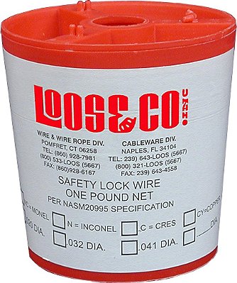 Fio de segurança de aço inoxidável Loos Cableware SLW041 para cabo de 0,041 de diâmetro.