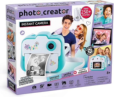 Câmera Instantânea Canal Toys Photo Creator - Foto, Selfie e Vídeo - Papel Térmico para 250 Fotos - Tela LCD. 8+