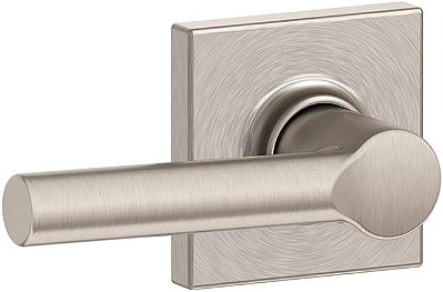 Fechadura Schlage F10 BRW 619 COL alavanca para Hall e Closet, acabamento em níquel acetinado Broadway