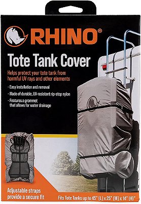 Capa para tanque de transporte de RV Camco Rhino | Grande (28 e 36 galões) | Nylon (39019), Cinza