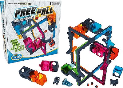 Pense Divertido ThinkFun Freefall Lógica e Habilidade Labirinto com Bolinhas para Meninos e Meninas de 8 anos ou mais.