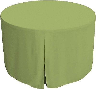Toalha de Mesa Premium Ajustada Reutilizável para Eventos de Comprimento Total Tablevogue, 48 polegadas, Verde Pistache