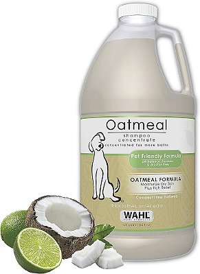 Shampoo para Cães Wahl USA Dry Skin & Itch Relief – Fórmula de Aveia com Limão e Verbena de Coco 64oz - Modelo 821004-050
