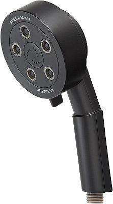 Cabeça de chuveiro portátil multifuncional Speakman VS-3010-MB-E2 Neo Anystream, 2.0 GPM, Preto Fosco