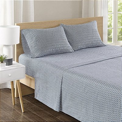 Espaços Confortáveis 100% Lençóis de Algodão Twin, Lençóis de Algodão Respirável, Naturalmente Frescos, Lençóis de Cama de Algodão Macio com Bolso Elástico de 14 que Serve