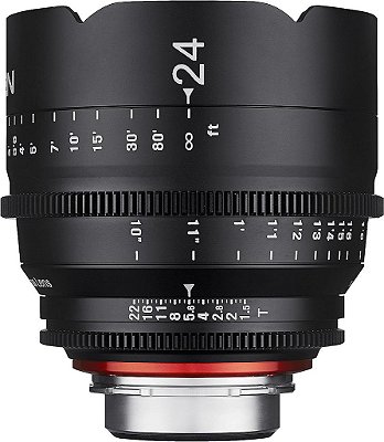 Lente Profissional de Cinema Rokinon Xeen XN24-C 24mm T1.5 para Canon EF, Preto