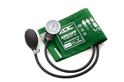 Esfigmomanômetro Aneróide de Bolso ADC Prosphyg Modelo 760 com Manguito de Pressão Arterial Nylon Adcuff, Adulto, Verde