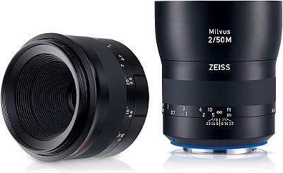 Lente de câmera Full Frame ZEISS Milvus 50mm f/2 para Canon EF-Mount ZE, Preto