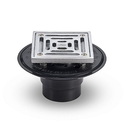Ralo redondo para chuveiro de 2 polegadas Zurn FD2254-AB2-CS4 ABS com grade redonda ajustável cromada-polida de 4 ¼ polegadas