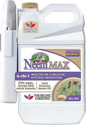 Spray de Óleo de Neem Max Cold Pressed de 64 oz do Capitão Jack da Bonide para Plantas Internas ou Externas e Jardinagem Orgânica