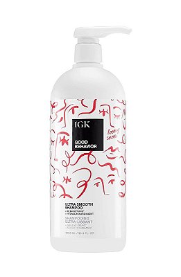 Shampoo Ultra Suave IGK GOOD BEHAVIOR | Controle de Frizz + Hidratação + Brilho | Vegano + Livre de Crueldade | 33,8 Oz