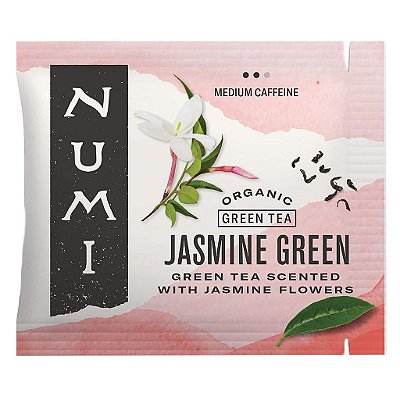 Chá Verde Orgânico de Jasmim Numi, 100 Saquinhos de Chá, Chá Verde Floral com Jasmim Orgânico Real, Cafeinado (Embalagem pode Variar)