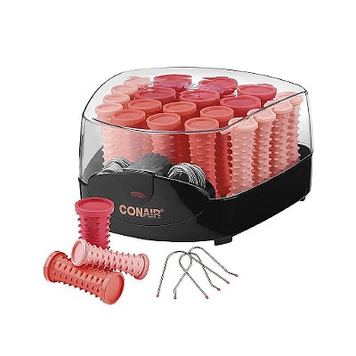 Conair Compact Multi-Size Hot Rollers, Coral = Conair Rolo Quente Compacto Multi-Tamanho, Coral