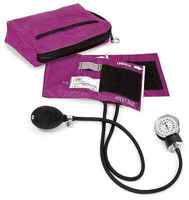 Esfigmomanômetro Aneróide Premium para Adultos da Prestige Medical com Estojo Combinando, Orquídea (Modelo: 882-ORC)